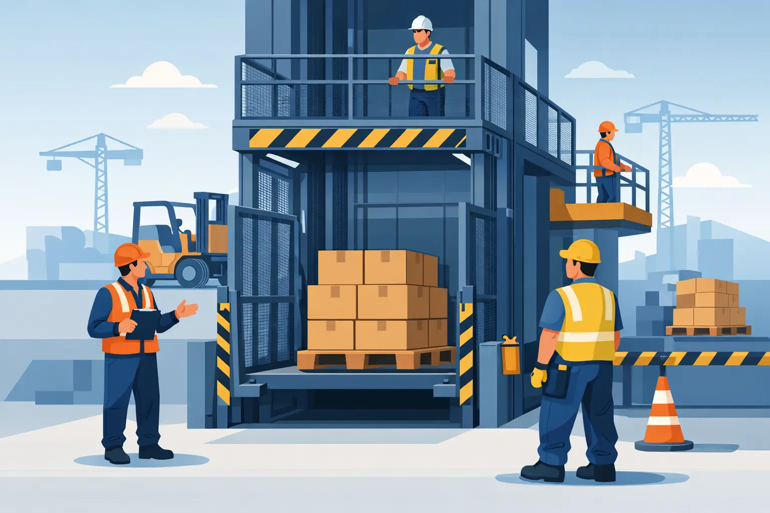 Industrial Freight Lift Safety for Busy Sites