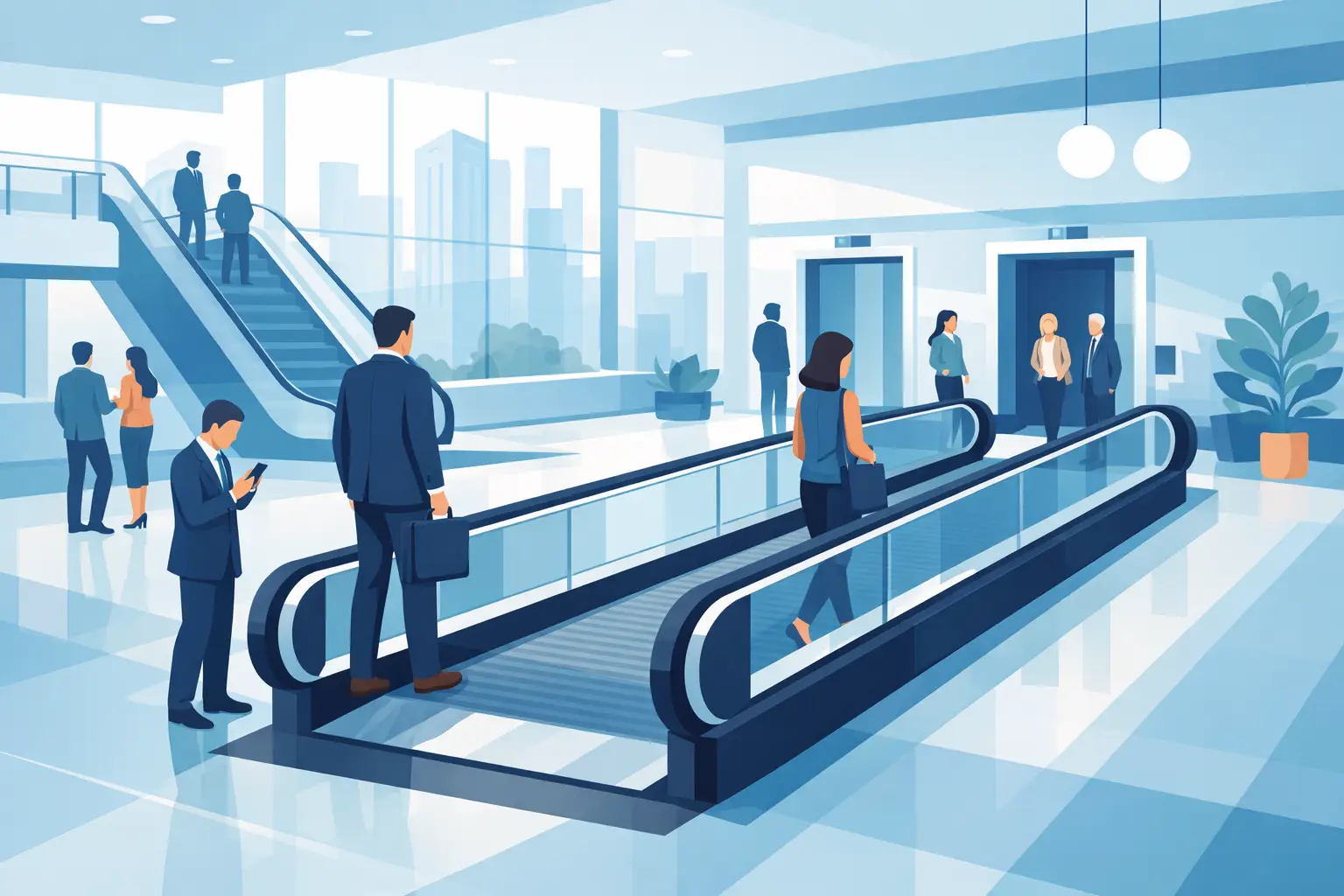 Moving Walk Installation for Busy Buildings